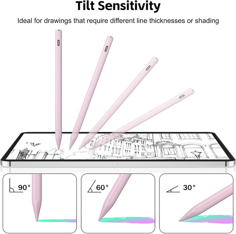 Aspaper Stylus Pen for iPad 2025-2018 with 13mins Fast Charge,Tilt Sensitive Palm Rejection Pencil for 11th A16,10th/9th/8th/7th/6th, Air 11/13 M2/M3,Pro 11/13 M4/M5,Pro 12.9“,Air 5/4/3,Mini 7/6/5 - Image 5